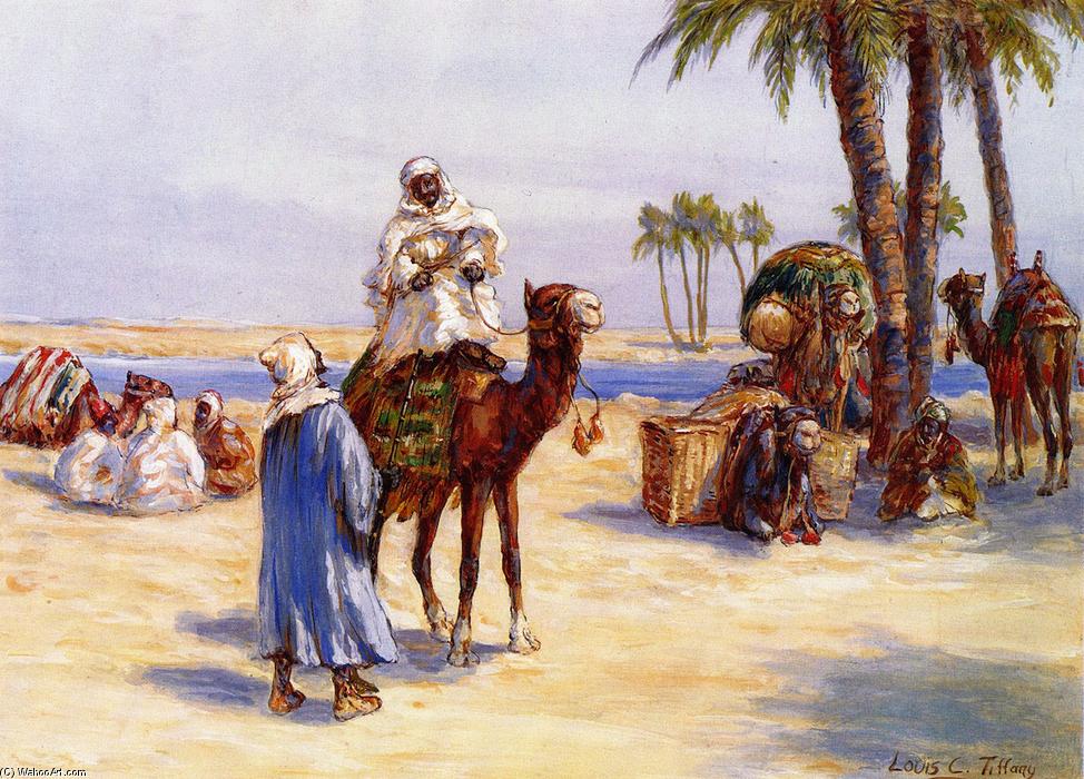 Wikioo.org – La Enciclopedia de las Bellas Artes - Pintura, Obras de arte de Louis Comfort Tiffany - Los viajeros cerca de El Cairo