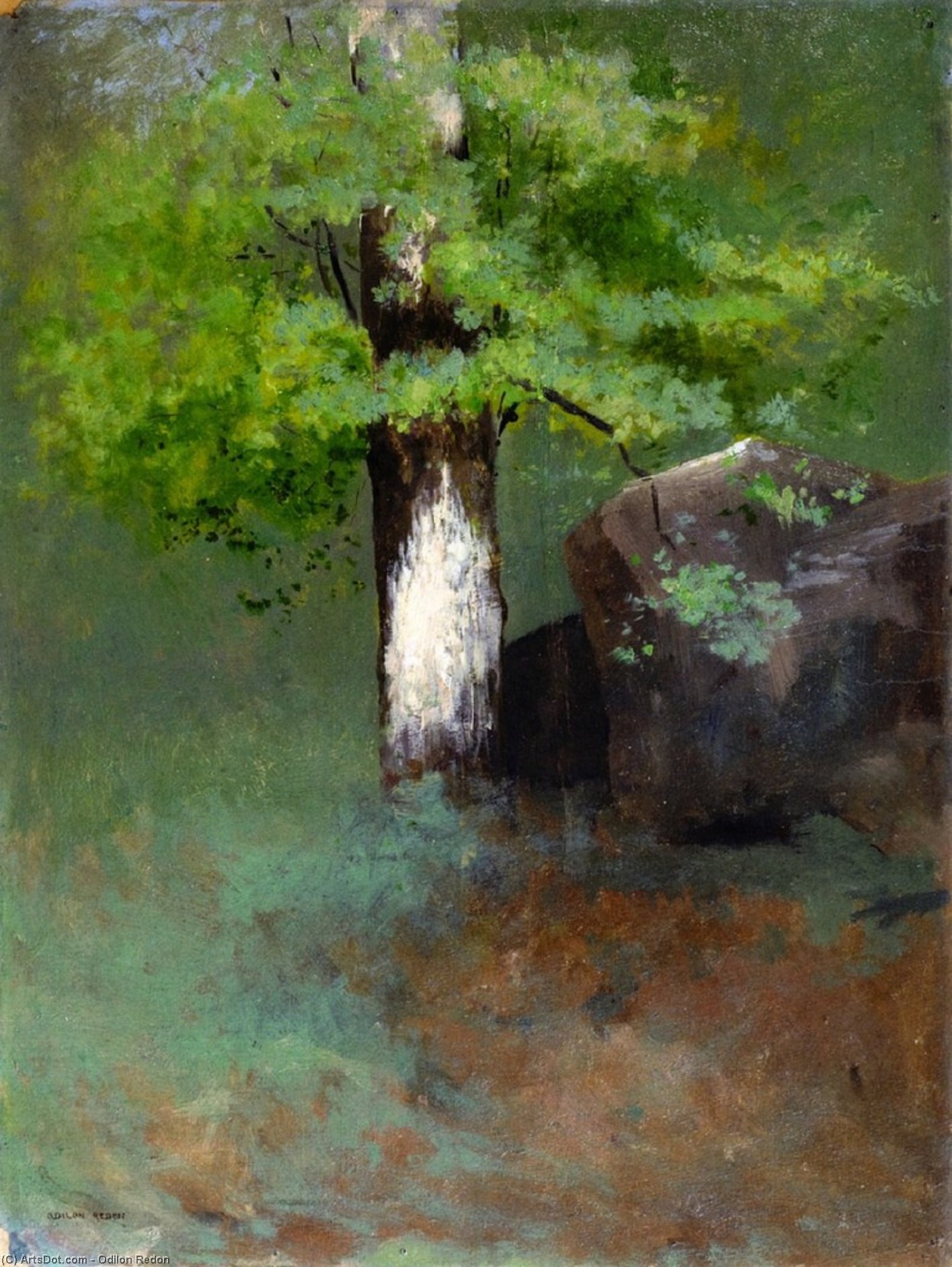 Wikioo.org – La Enciclopedia de las Bellas Artes - Pintura, Obras de arte de Odilon Redon - el árbol