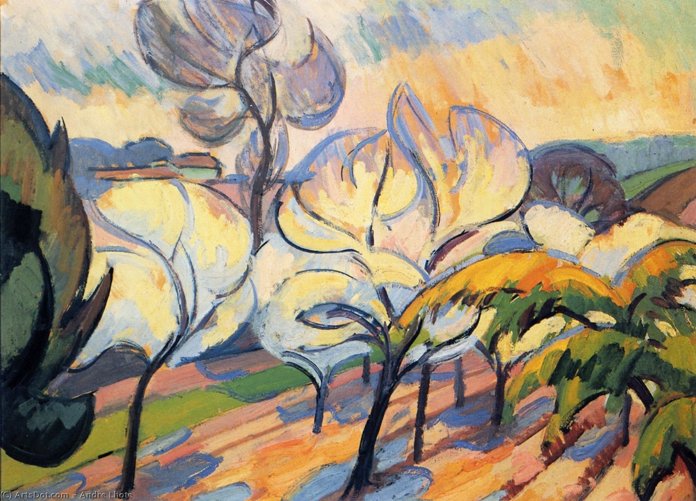 WikiOO.org - Encyclopedia of Fine Arts - Lukisan, Artwork Andre Lhote - Trees in Bloom