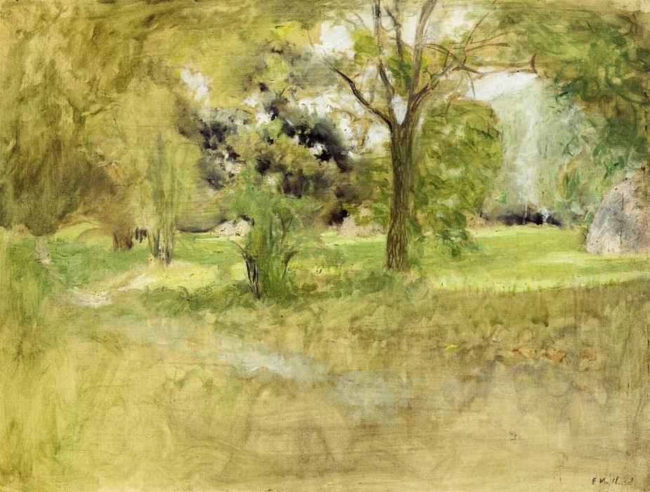 Wikioo.org – La Enciclopedia de las Bellas Artes - Pintura, Obras de arte de Jean Edouard Vuillard - árboles en un Campo