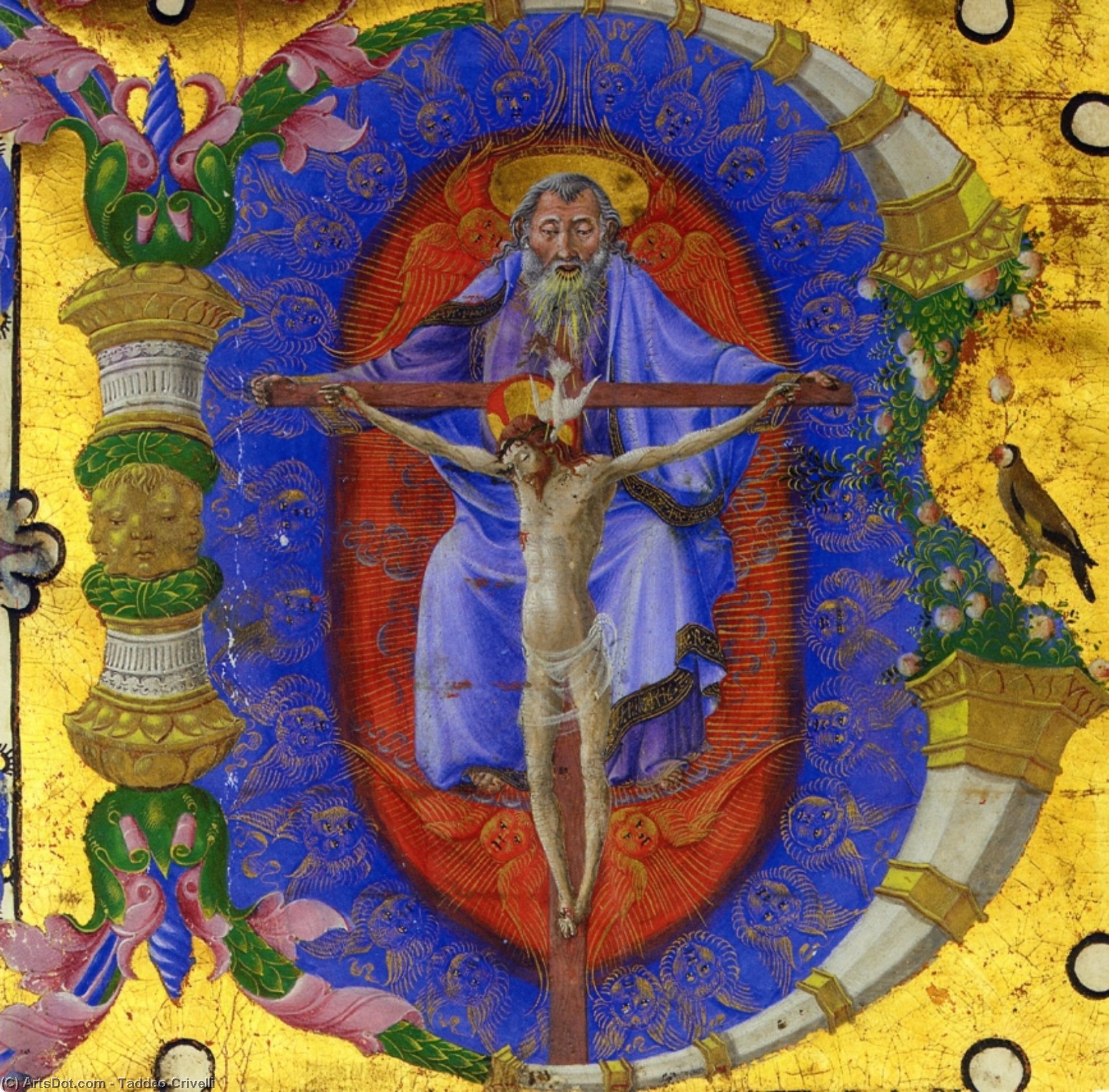 WikiOO.org - Encyclopedia of Fine Arts - Lukisan, Artwork Taddeo Crivelli - Trinity, historiated initial B