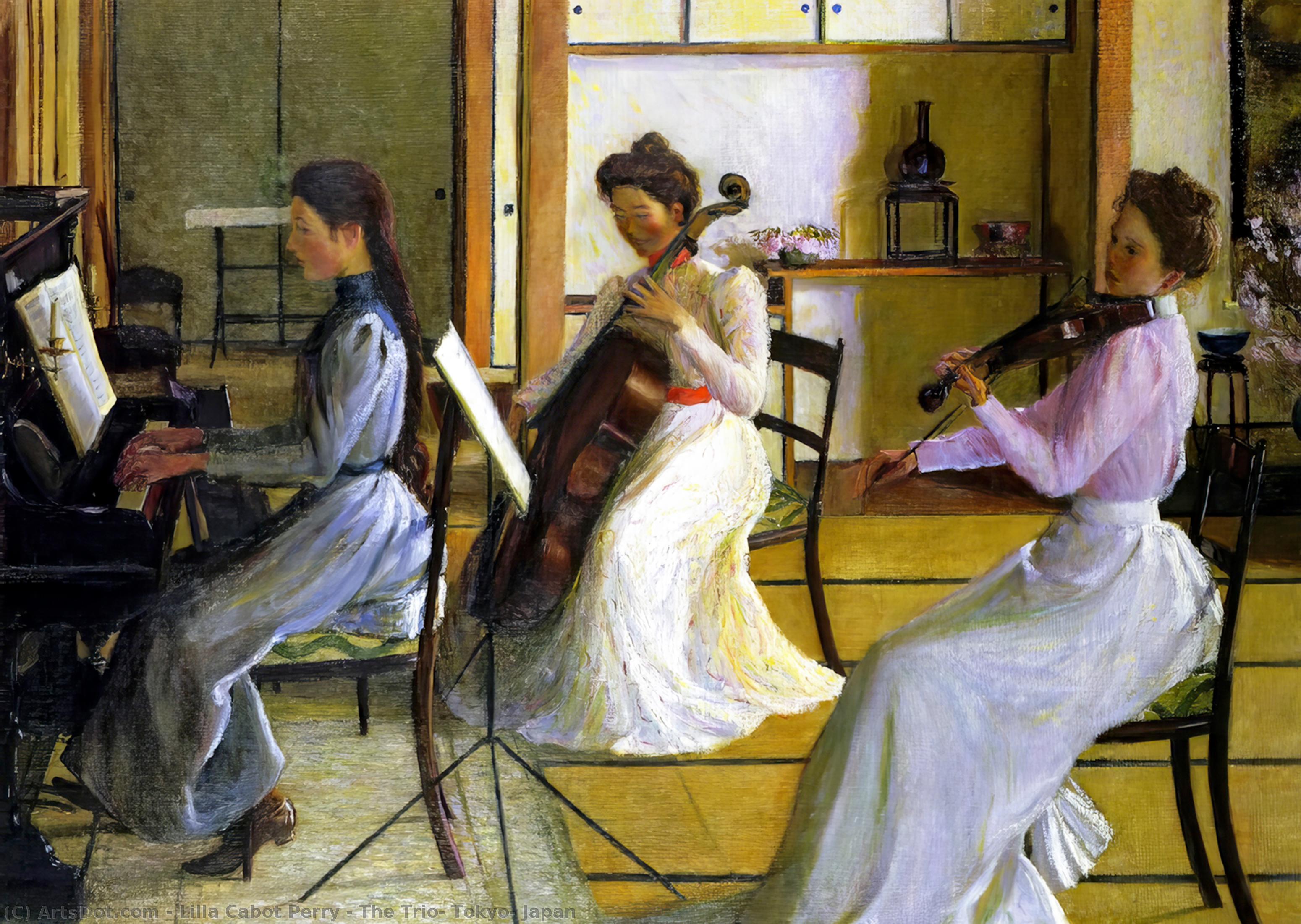 Wikioo.org - The Encyclopedia of Fine Arts - Painting, Artwork by Lilla Cabot Perry - The Trio, Tokyo, Japan