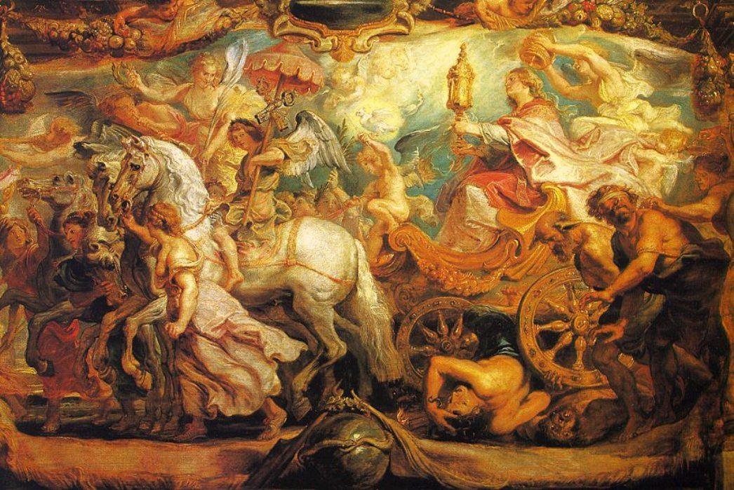Wikioo.org – La Enciclopedia de las Bellas Artes - Pintura, Obras de arte de Peter Paul Rubens - el triunfo de la iglesia