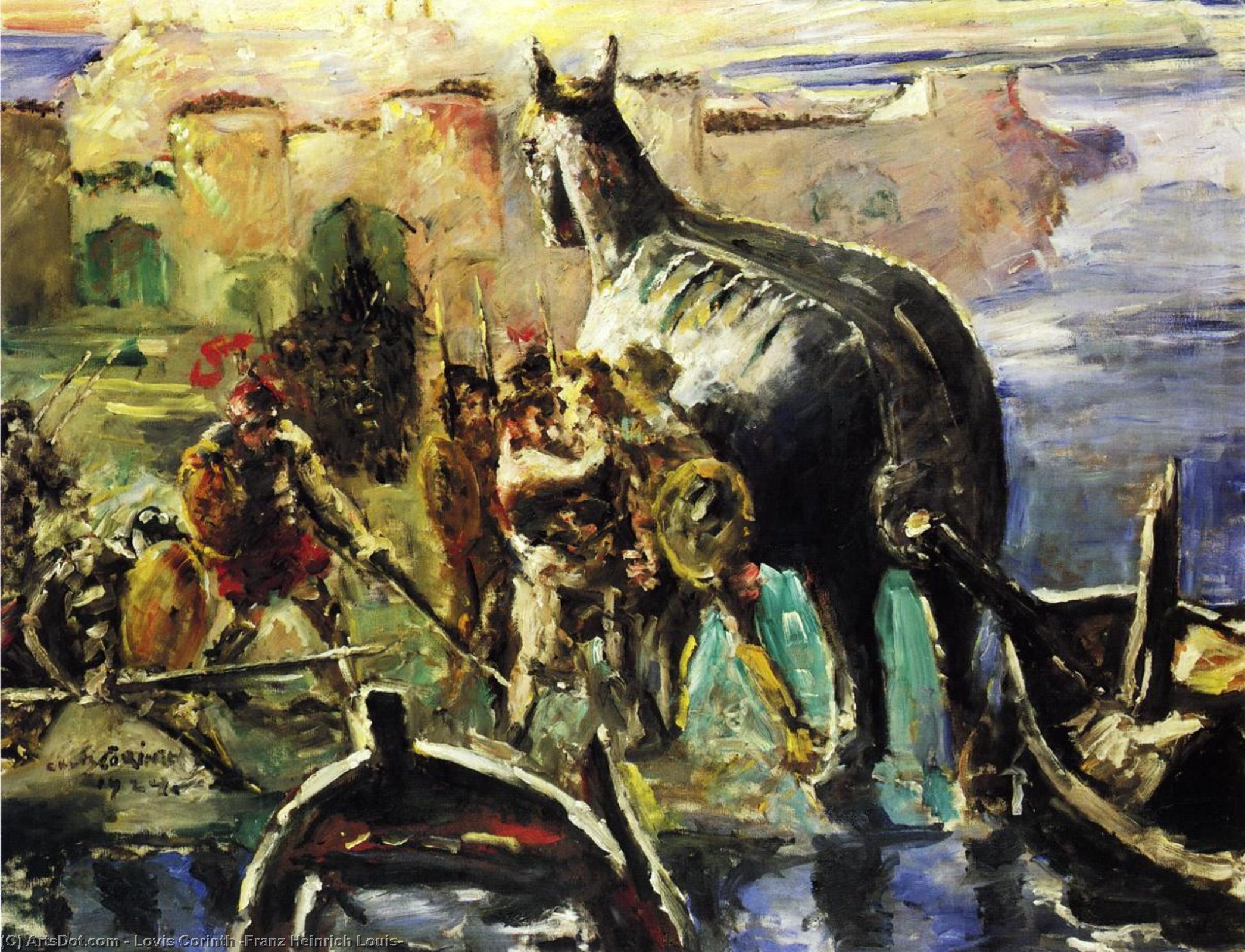 Wikioo.org - สารานุกรมวิจิตรศิลป์ - จิตรกรรม Lovis Corinth (Franz Heinrich Louis) - The Trojan Horse