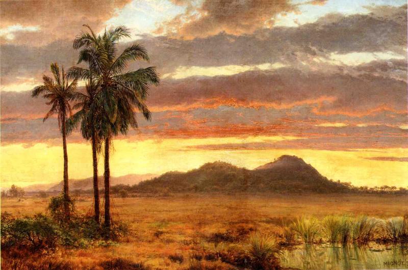 Wikioo.org – L'Enciclopedia delle Belle Arti - Pittura, Opere di Louis Remy Mignot - Paesaggio tropicale