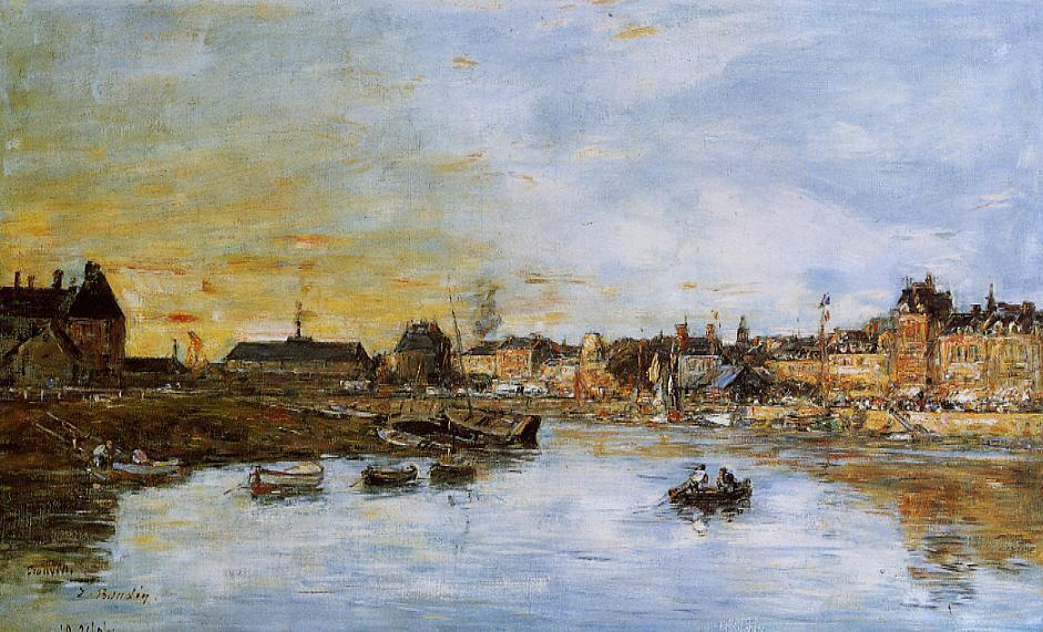 Wikioo.org - The Encyclopedia of Fine Arts - Painting, Artwork by Eugène Louis Boudin - Trouville, the Port