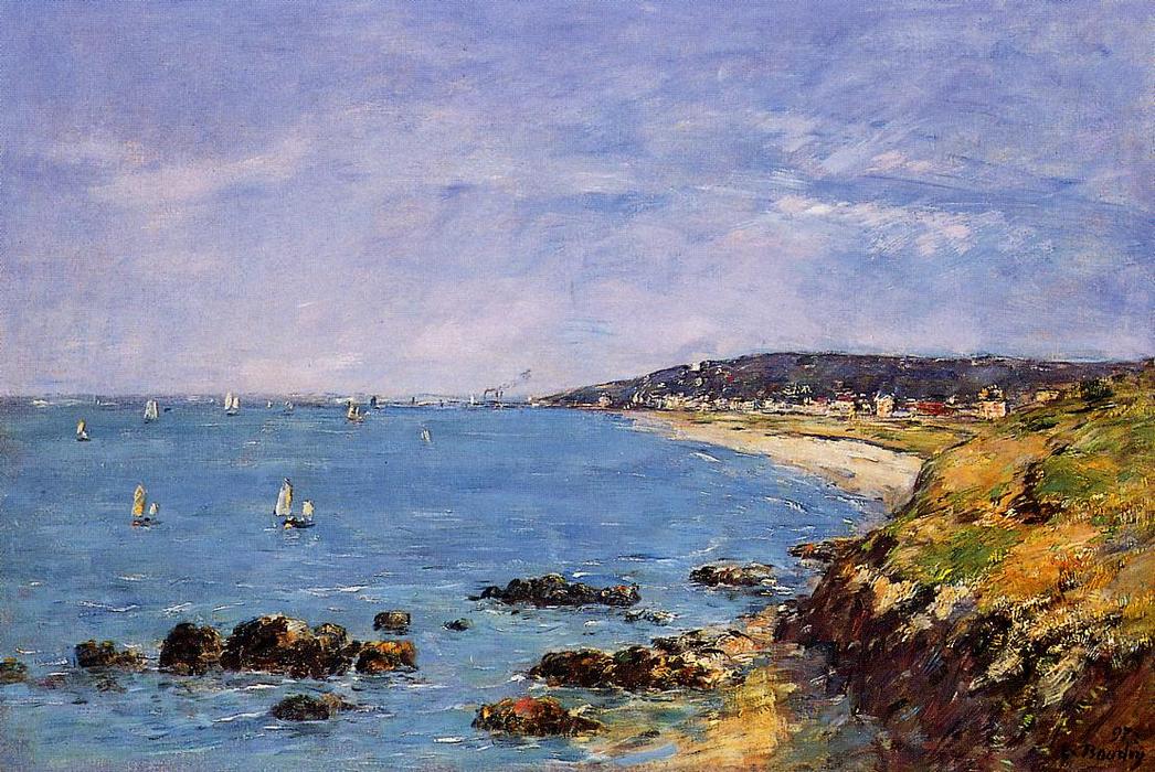 WikiOO.org - Encyclopedia of Fine Arts - Schilderen, Artwork Eugène Louis Boudin - Trouville, View from the Heights