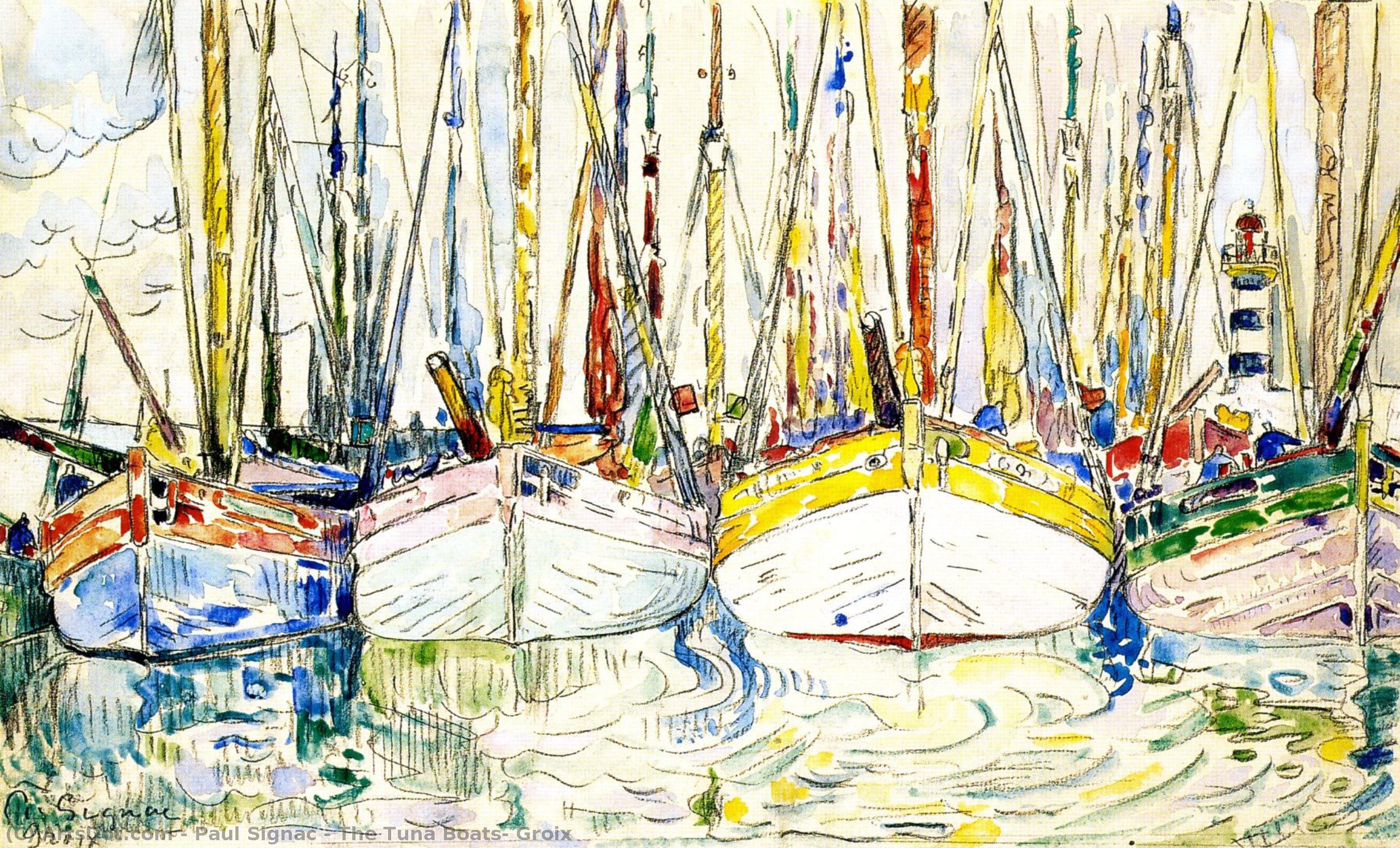 Wikioo.org – L'Enciclopedia delle Belle Arti - Pittura, Opere di Paul Signac - il tonno Barche , Groix