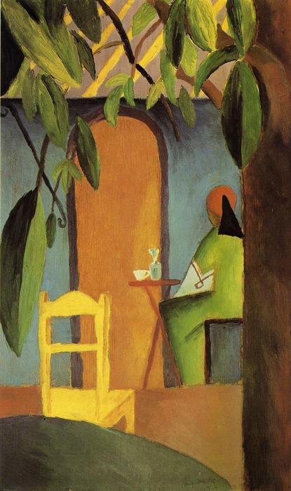 Wikioo.org - The Encyclopedia of Fine Arts - Painting, Artwork by August Macke - Turkish Cafe II