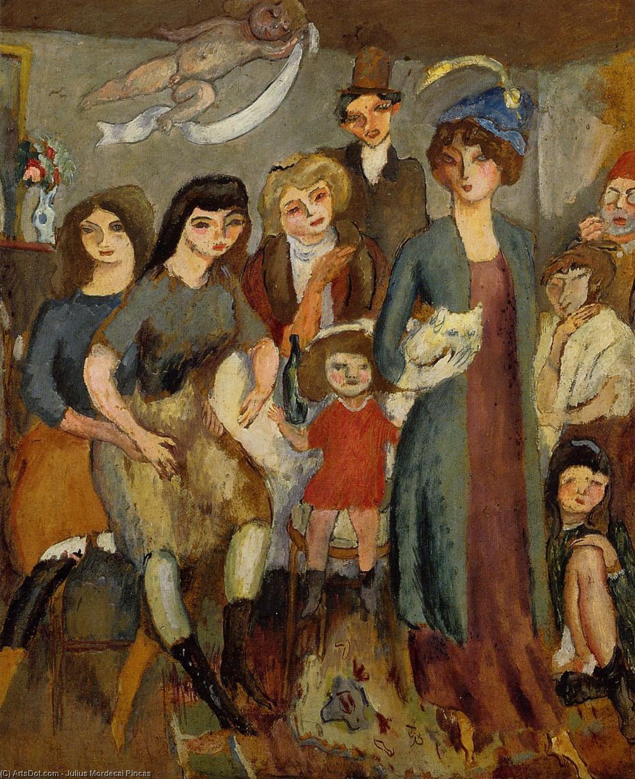 WikiOO.org - Güzel Sanatlar Ansiklopedisi - Resim, Resimler Julius Mordecai Pincas - The Turkish Family
