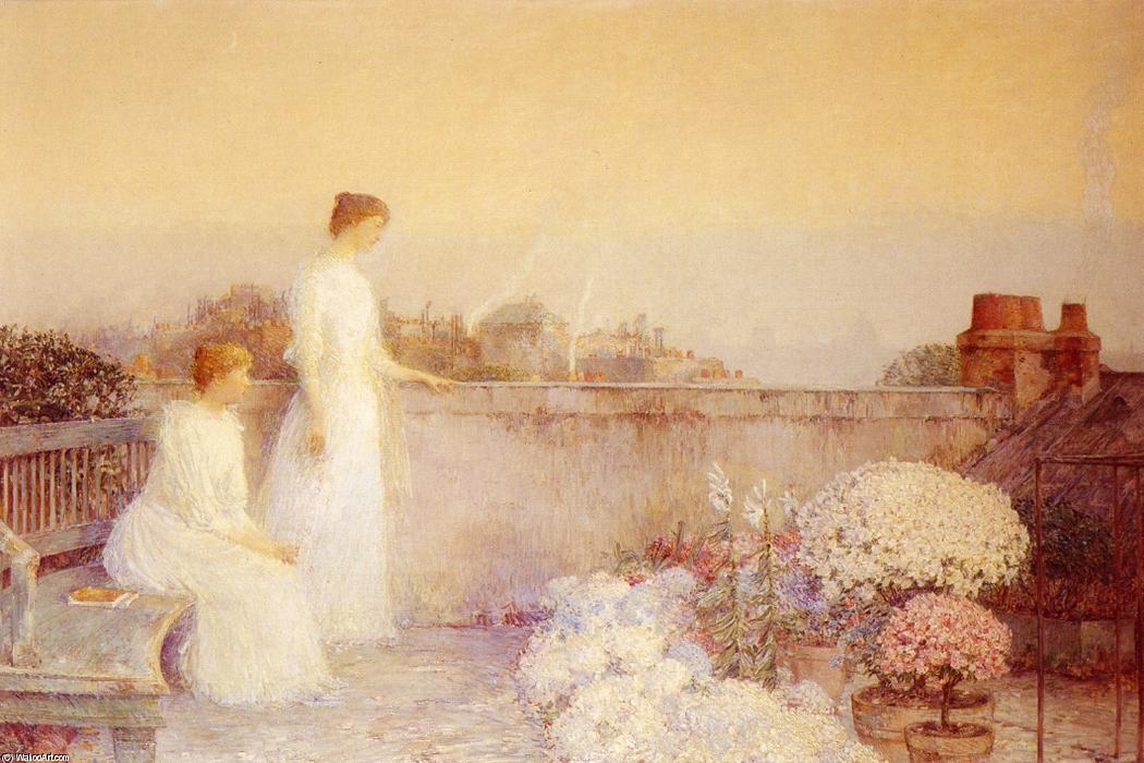 Wikioo.org - The Encyclopedia of Fine Arts - Painting, Artwork by Frederick Childe Hassam - Twilight (also known as Le Crepuscule)