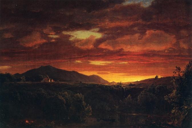 Wikioo.org - The Encyclopedia of Fine Arts - Painting, Artwork by Frederic Edwin Church - Twilight
