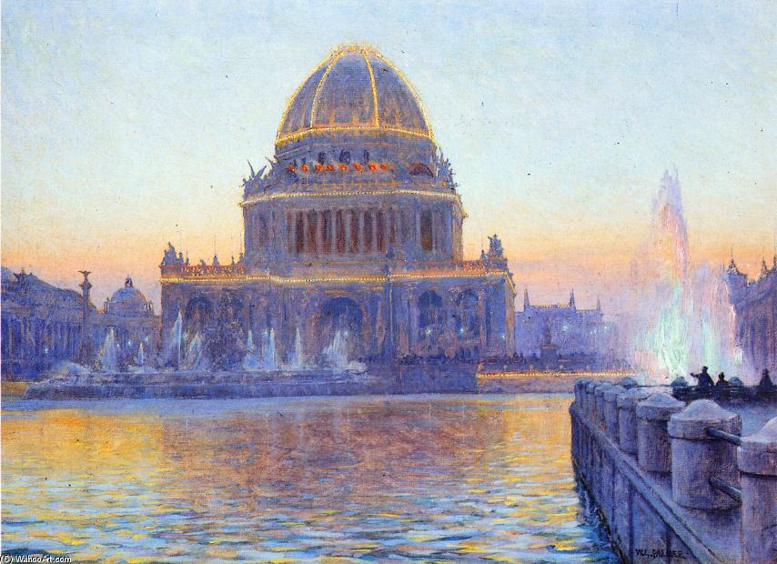 WikiOO.org - Encyclopedia of Fine Arts - Schilderen, Artwork Walter Launt Palmer - Twilight at the World's Columbian Exposition