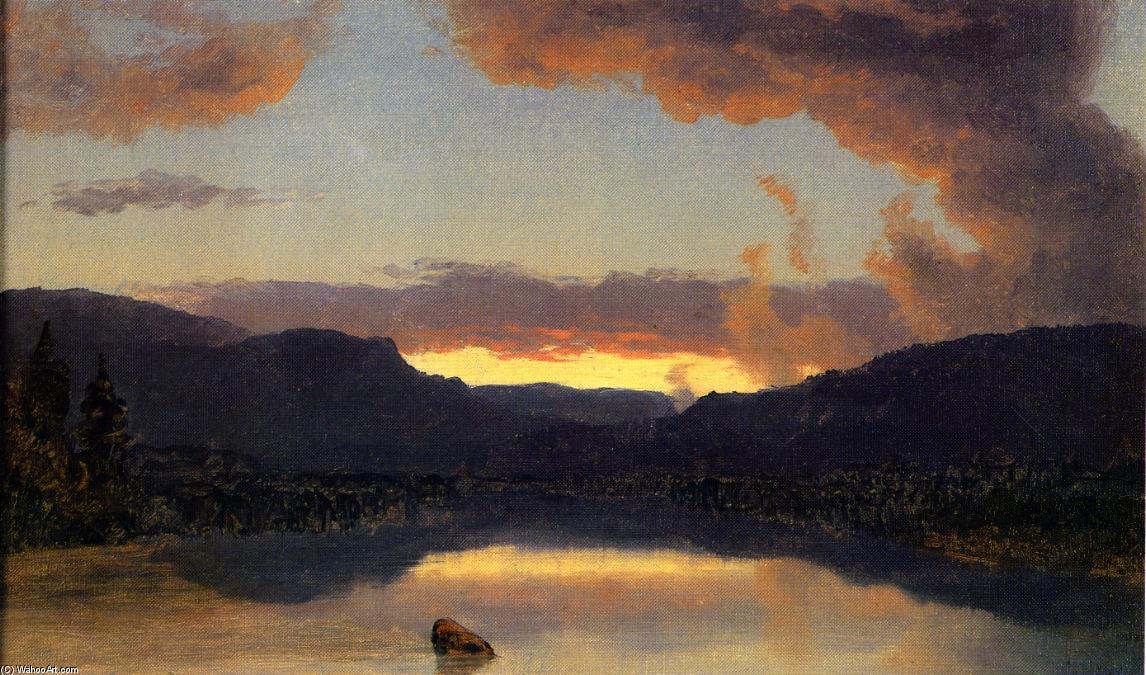 Wikioo.org - The Encyclopedia of Fine Arts - Painting, Artwork by Sanford Robinson Gifford - Twilight in the Adirondacks