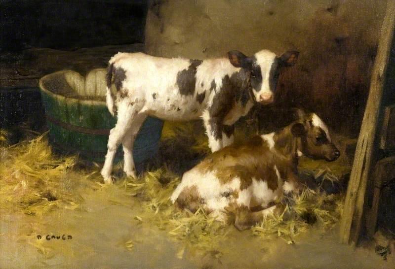 Wikioo.org - The Encyclopedia of Fine Arts - Painting, Artwork by David Gauld - Two Calves