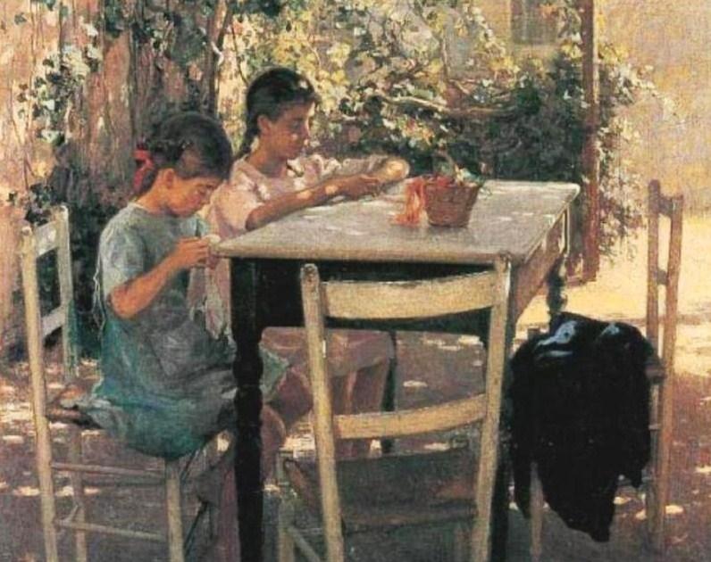 WikiOO.org - Encyclopedia of Fine Arts - Maľba, Artwork Elin Kleopatra Danielson Gambogi - Two Children