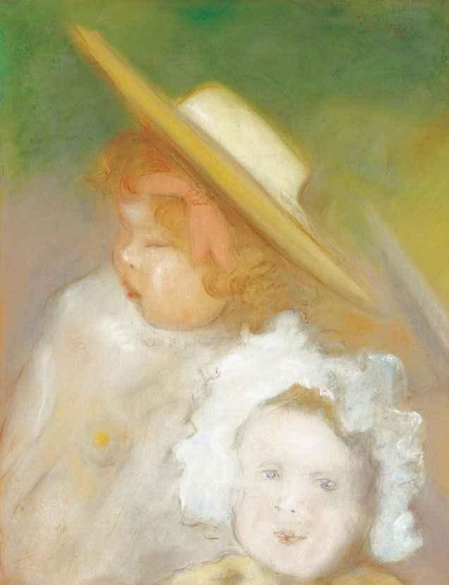 Wikioo.org – L'Enciclopedia delle Belle Arti - Pittura, Opere di Jozsef Rippl Ronai - Due Bambini