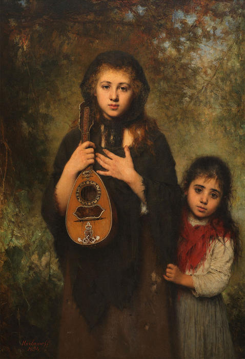 WikiOO.org - Encyclopedia of Fine Arts - Maalaus, taideteos Alexei Alexeievich Harlamoff - Two Girls