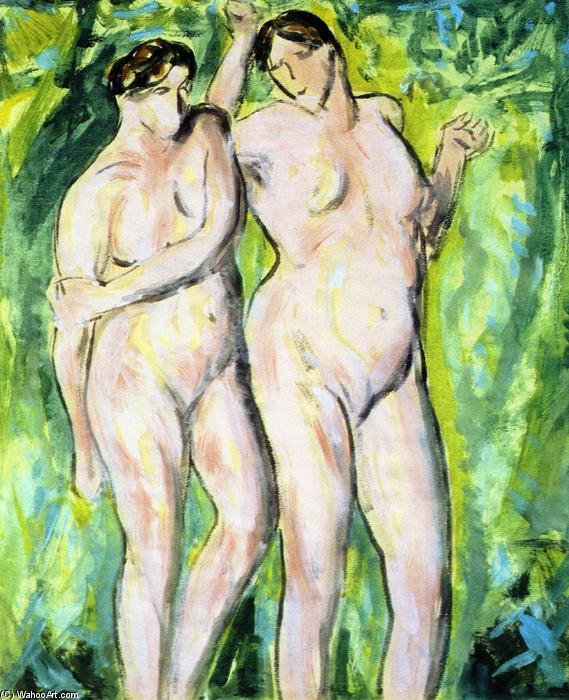 Wikioo.org - Bách khoa toàn thư về mỹ thuật - Vẽ tranh, Tác phẩm nghệ thuật Alfred Henry Maurer - Two Nudes