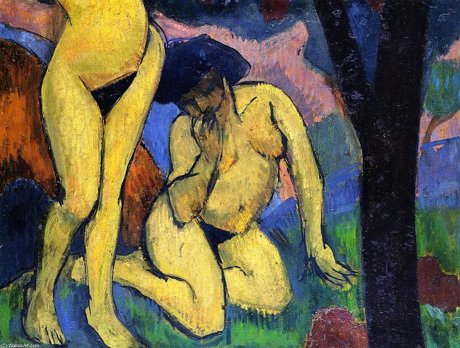 Wikioo.org - The Encyclopedia of Fine Arts - Painting, Artwork by Roger De La Fresnaye - Two Nudes in a Landscape