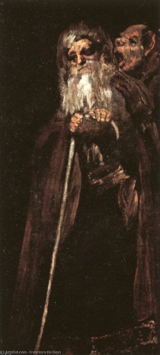 WikiOO.org - Εγκυκλοπαίδεια Καλών Τεχνών - Ζωγραφική, έργα τέχνης Francisco De Goya - Two Old Men
