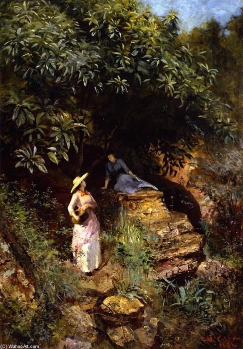 Wikioo.org - The Encyclopedia of Fine Arts - Painting, Artwork by Frederick Mccubbin - Two Sisters on a Rocky Hillside