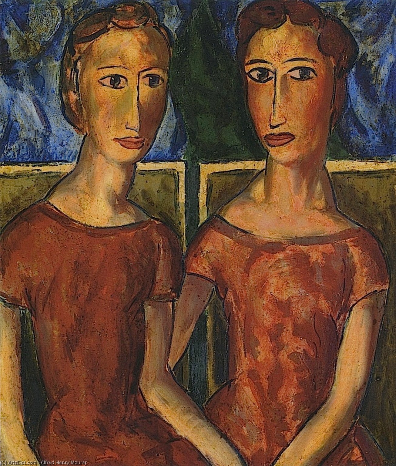 Wikioo.org – L'Enciclopedia delle Belle Arti - Pittura, Opere di Alfred Henry Maurer - due donne