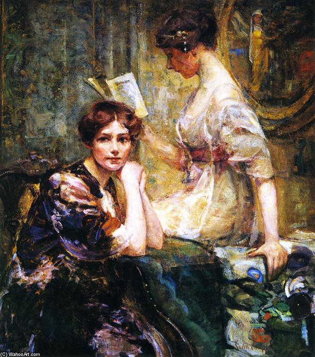 WikiOO.org - Encyclopedia of Fine Arts - Maleri, Artwork Colin Campbell Cooper - Two Women