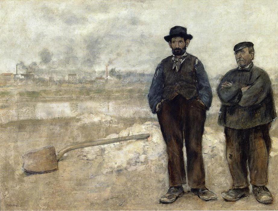 Wikioo.org - The Encyclopedia of Fine Arts - Painting, Artwork by Jean-François Raffaelli - Two Workmen