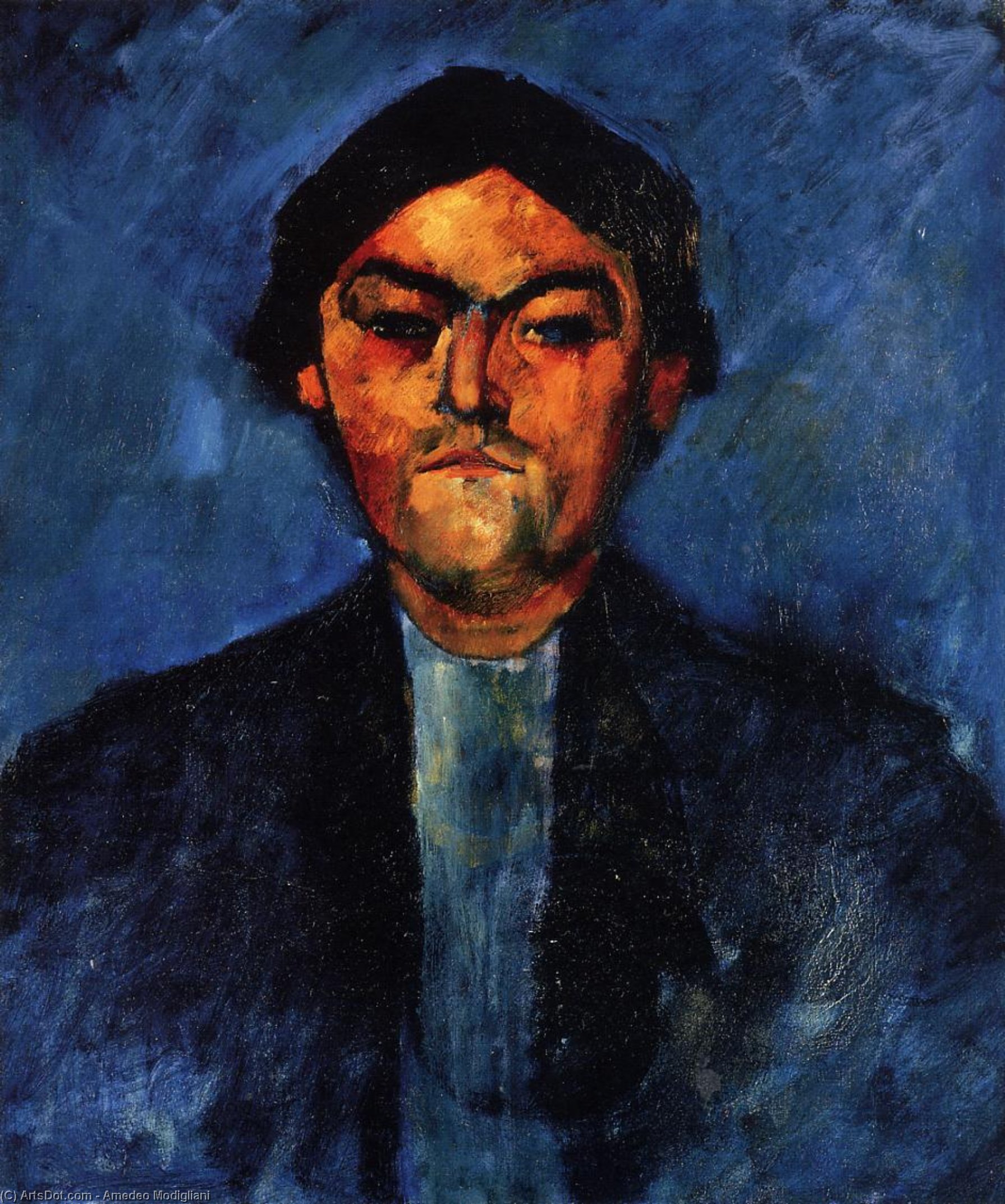 Wikioo.org - The Encyclopedia of Fine Arts - Painting, Artwork by Amedeo Modigliani - The Typographer (also known as Pedro)