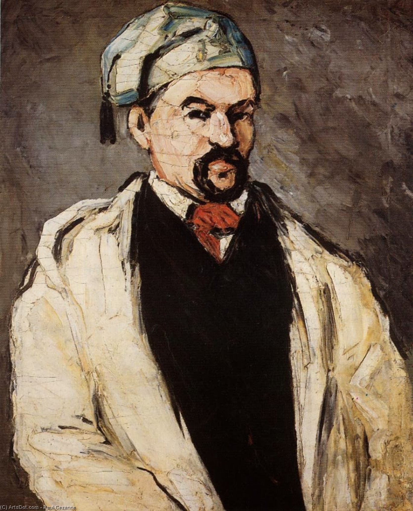 WikiOO.org – 美術百科全書 - 繪畫，作品 Paul Cezanne - 叔叔多米尼克 ( 也被称为 男子 一棉 帽子 )