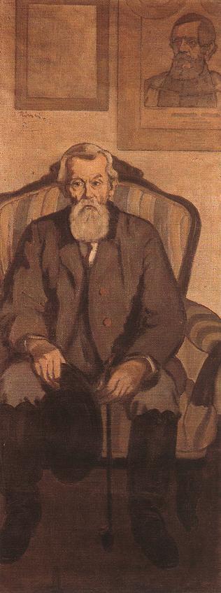 Wikioo.org - The Encyclopedia of Fine Arts - Painting, Artwork by Jozsef Rippl Ronai - Uncle Rippl, an Admirer of Kossuth