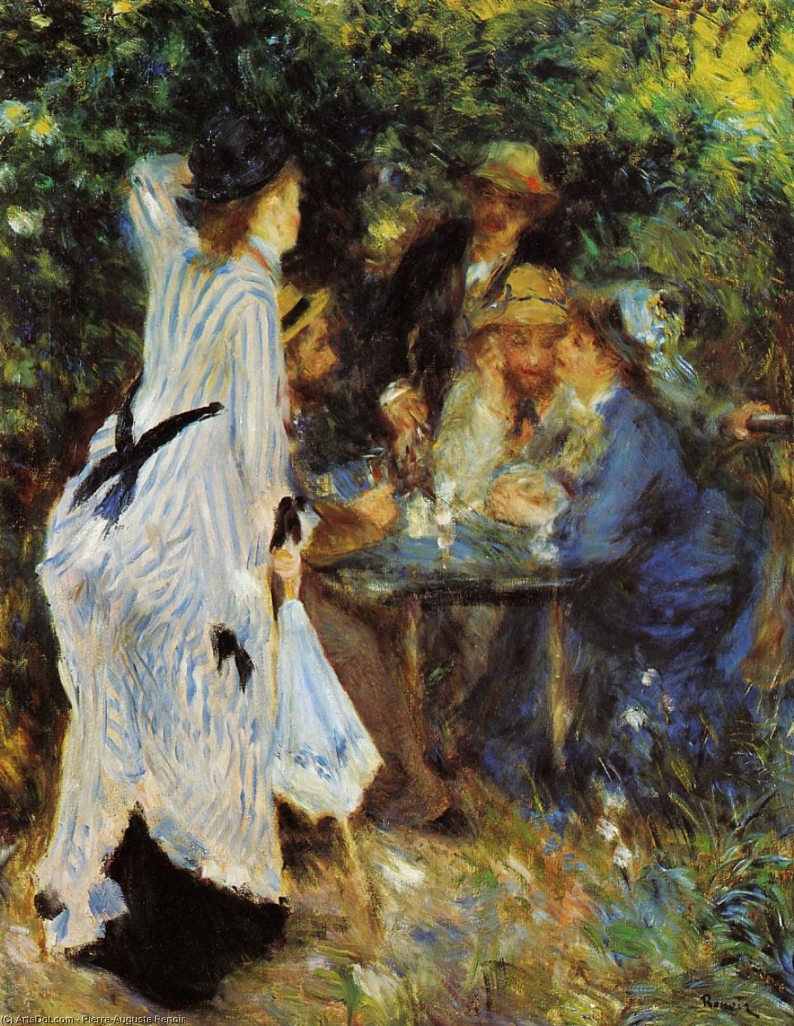 Wikioo.org - Die Enzyklopädie bildender Kunst - Malerei, Kunstwerk von Pierre-Auguste Renoir - Unter dem Achse bei dem Moulin von der Galette