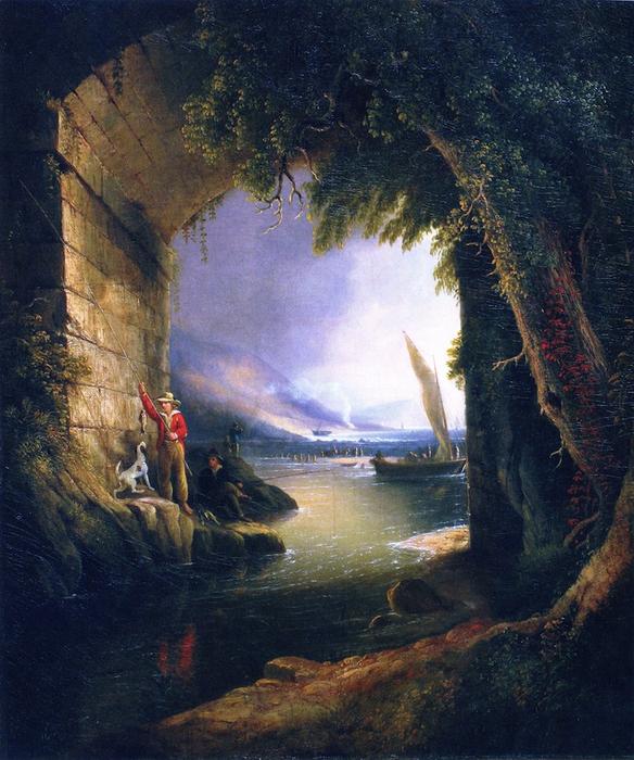Wikioo.org - The Encyclopedia of Fine Arts - Painting, Artwork by Alvan Fisher - Under the Bridge