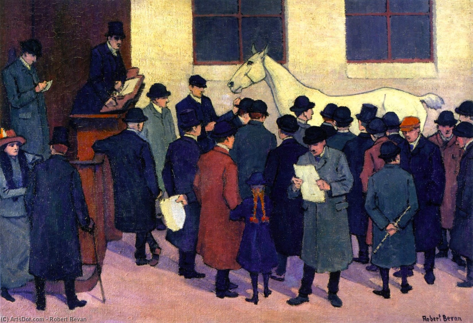 Wikioo.org - The Encyclopedia of Fine Arts - Painting, Artwork by Robert Bevan - Under the Hammer