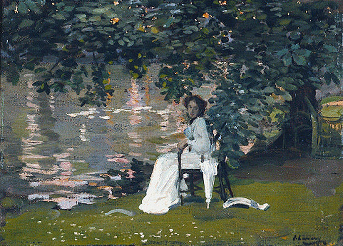 Wikioo.org - The Encyclopedia of Fine Arts - Painting, Artwork by John Lavery - Under the Trees at Ranelagh