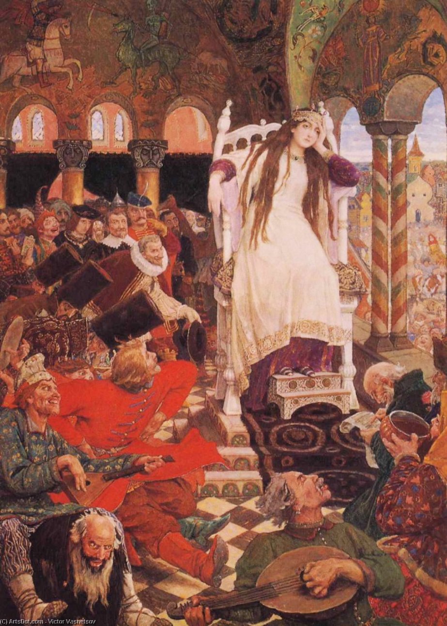 Wikioo.org – L'Enciclopedia delle Belle Arti - Pittura, Opere di Victor Vasnetsov - L Senza sorridere Tsarevna