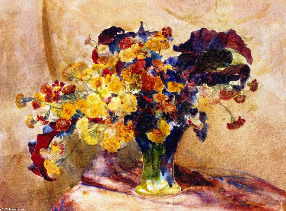 Wikioo.org - The Encyclopedia of Fine Arts - Painting, Artwork by Louis Comfort Tiffany - Untitled (also known as Flowers in a Vase)