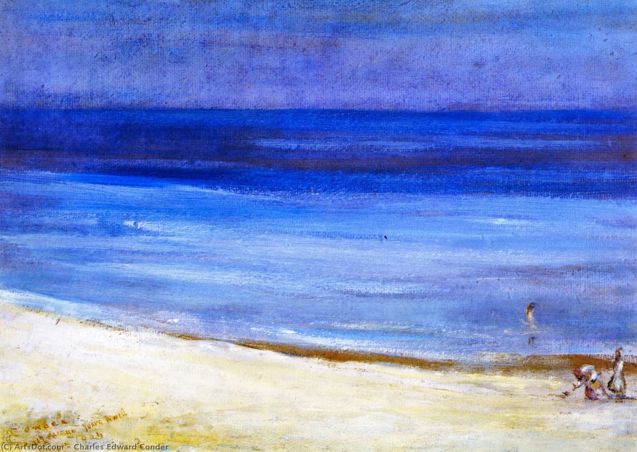 WikiOO.org - Encyclopedia of Fine Arts - Schilderen, Artwork Charles Edward Conder - Untitled (Seascape)