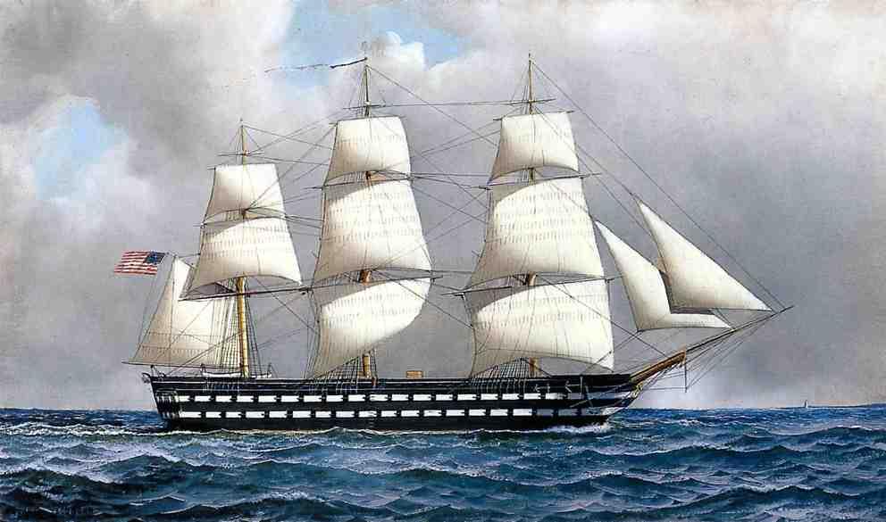 WikiOO.org - Енциклопедія образотворчого мистецтва - Живопис, Картини
 Antonio Nicolo Gasparo Jacobsen - U. S. Ship-of-The-Line
