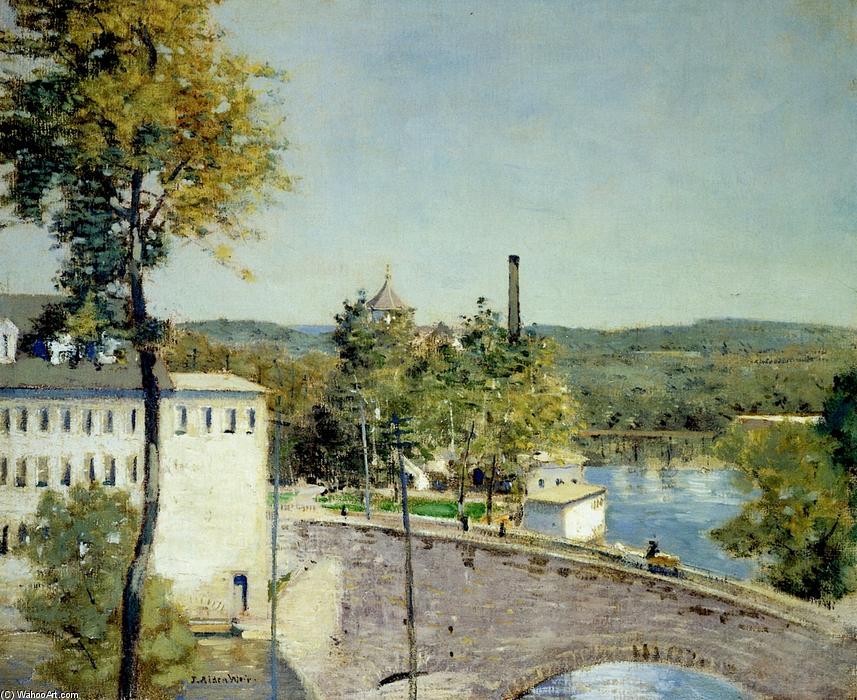 Wikioo.org - The Encyclopedia of Fine Arts - Painting, Artwork by Julian Alden Weir - U.S. Thread Company Mills, Willimantic, Connecticut