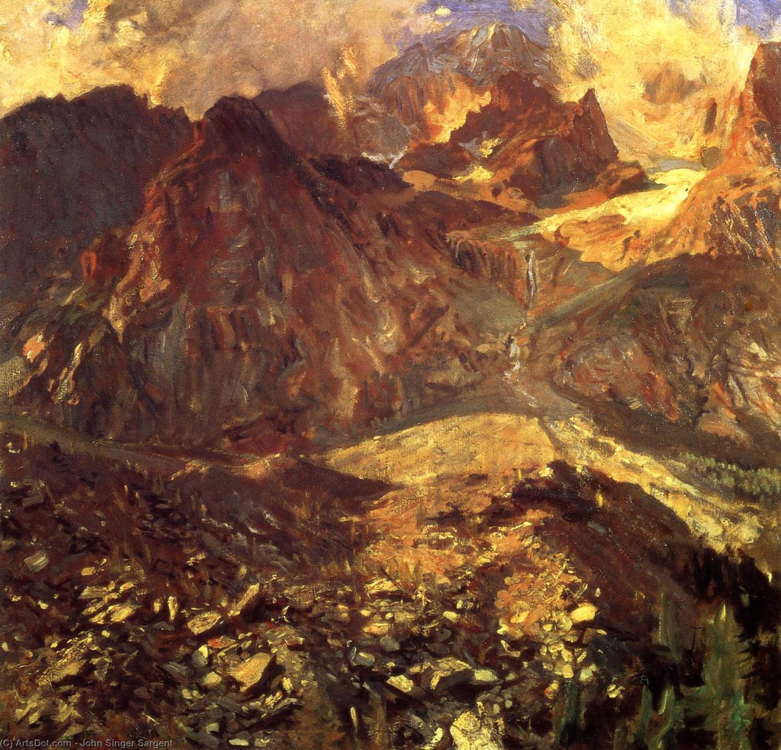 WikiOO.org - Енциклопедия за изящни изкуства - Живопис, Произведения на изкуството John Singer Sargent - Val d'Aosta
