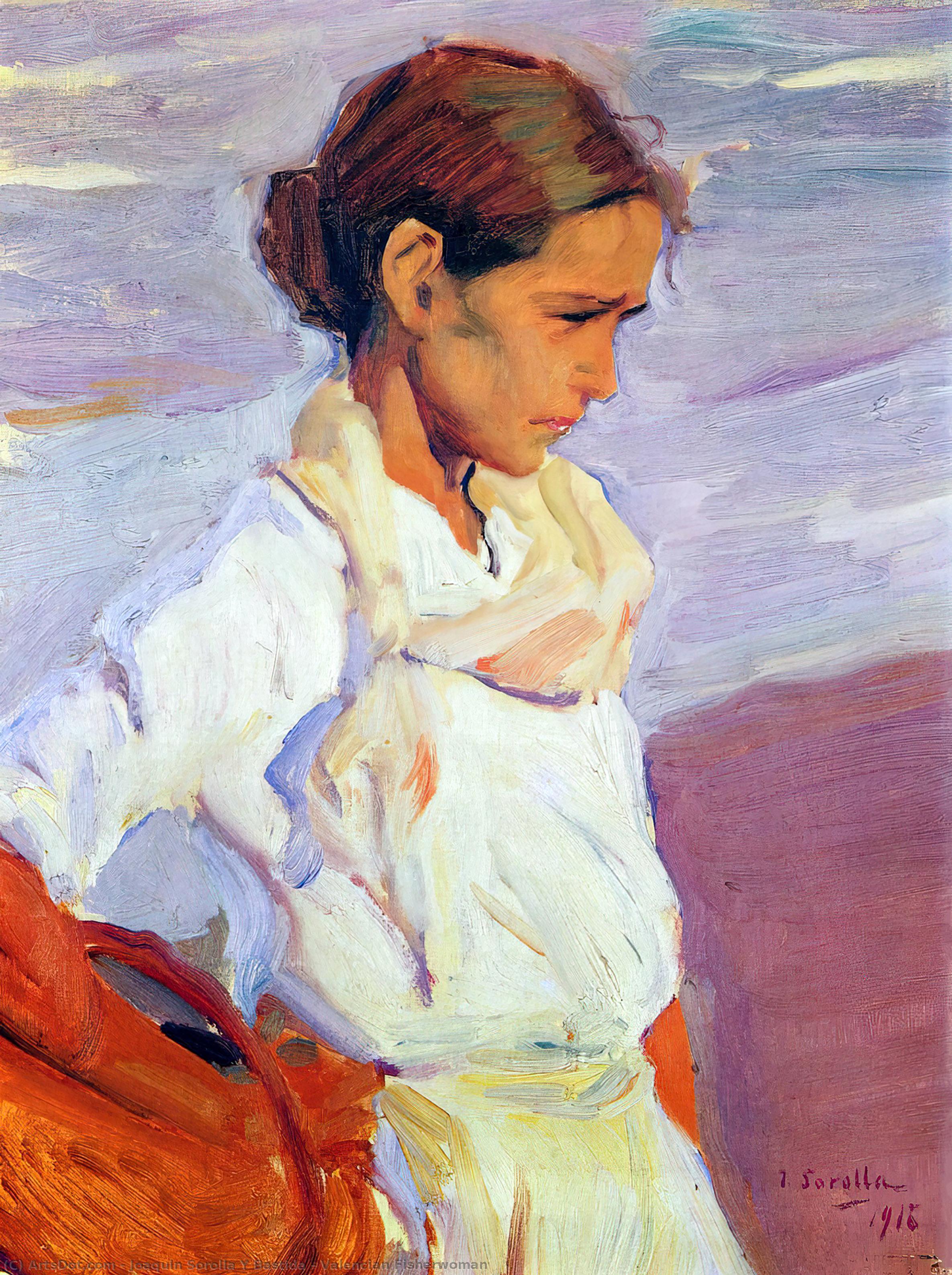 WikiOO.org - Encyclopedia of Fine Arts - Lukisan, Artwork Joaquin Sorolla Y Bastida - Valencian Fisherwoman