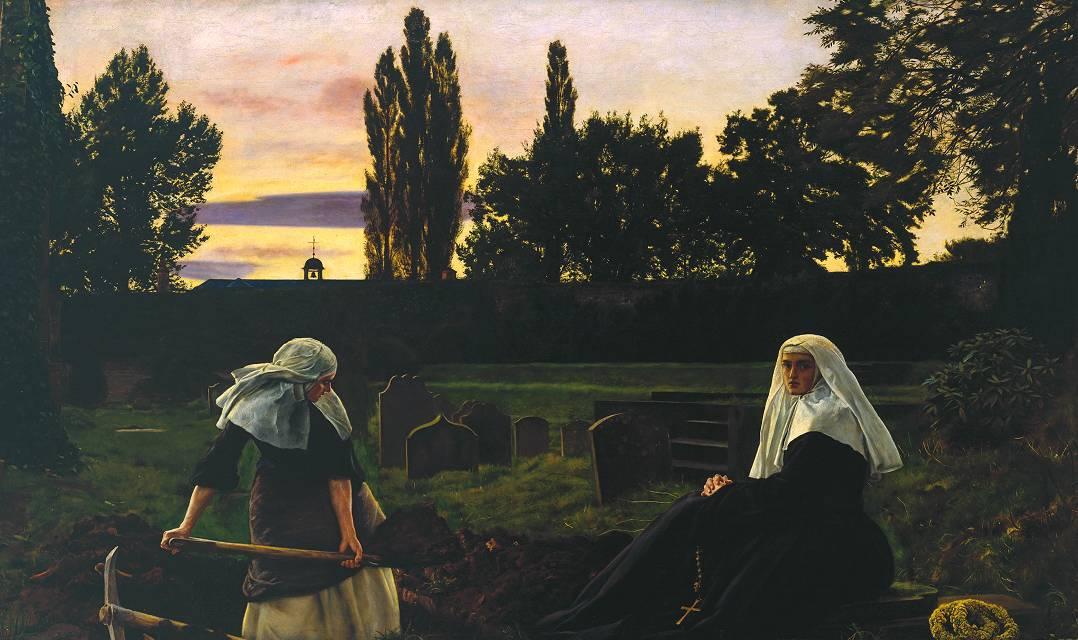 Wikoo.org - موسوعة الفنون الجميلة - اللوحة، العمل الفني John Everett Millais - The Vale Of Rest