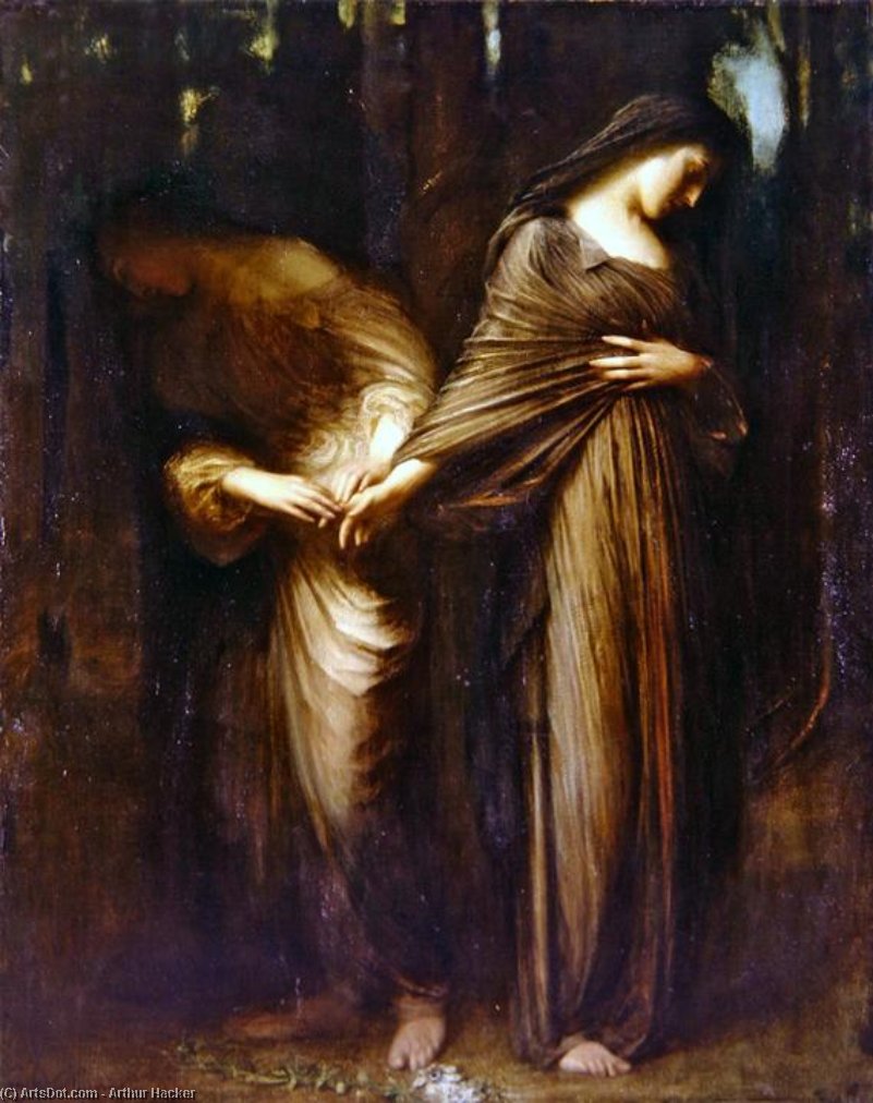 Wikioo.org - The Encyclopedia of Fine Arts - Painting, Artwork by Arthur Hacker - Vale or Farewell