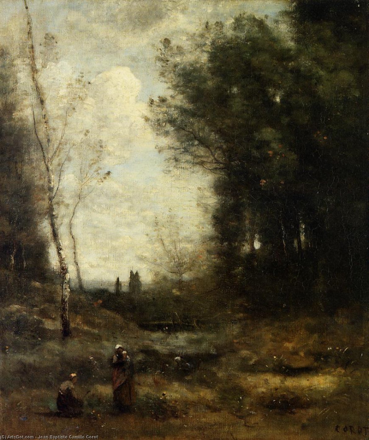 WikiOO.org – 美術百科全書 - 繪畫，作品 Jean Baptiste Camille Corot - 山谷