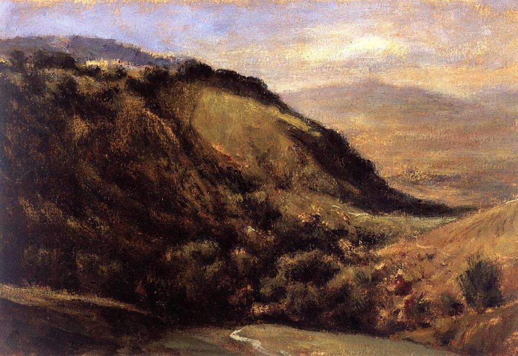 Wikioo.org - The Encyclopedia of Fine Arts - Painting, Artwork by Théodore Rousseau (Pierre Etienne Théodore Rousseau) - Valley in the Auvergne