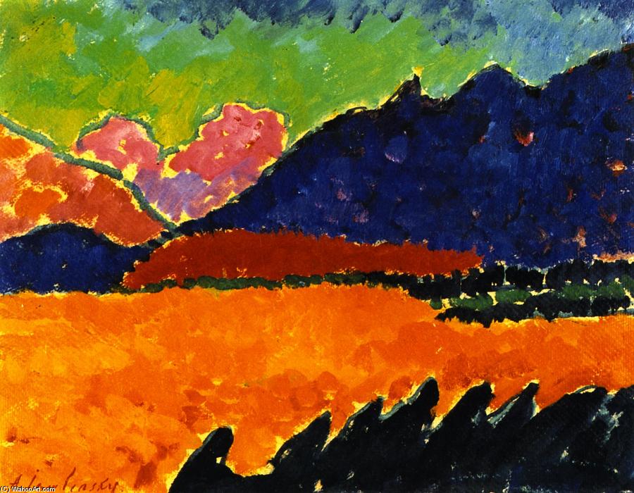 Wikioo.org - The Encyclopedia of Fine Arts - Painting, Artwork by Alexej Georgewitsch Von Jawlensky - The Valley - Murnau