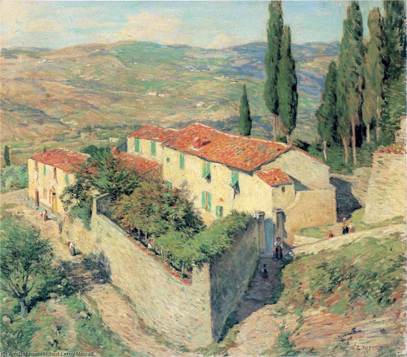 Wikioo.org - The Encyclopedia of Fine Arts - Painting, Artwork by Willard Leroy Metcalf - Valley of the Mugnone