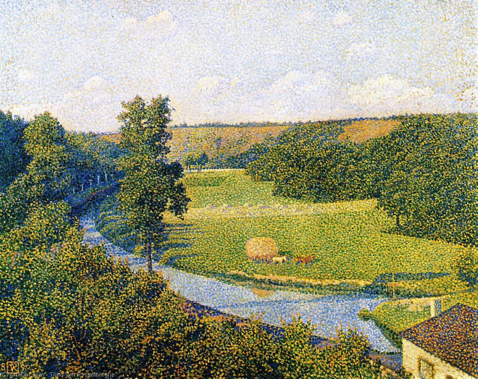 Wikioo.org - The Encyclopedia of Fine Arts - Painting, Artwork by Theo Van Rysselberghe - The Valley of the Sambre